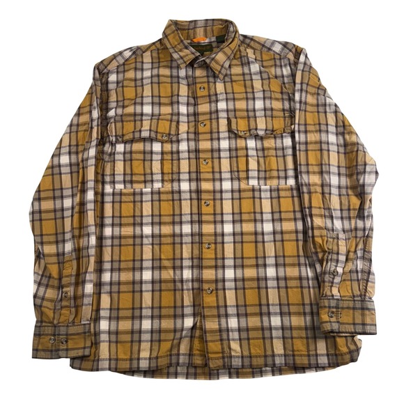 Timberland Mens Large Plaid Button Down Long Sleeve Shirt Casual Work Outdoors‎ - Picture 2 of 7